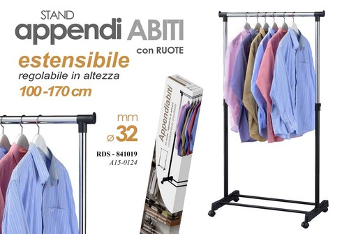 Stand appendiabiti con ruote - con,