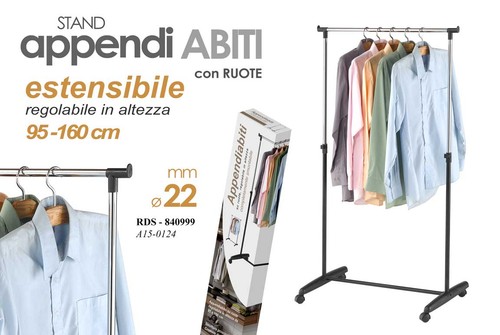 Stand appendiabiti estensibile - stand,